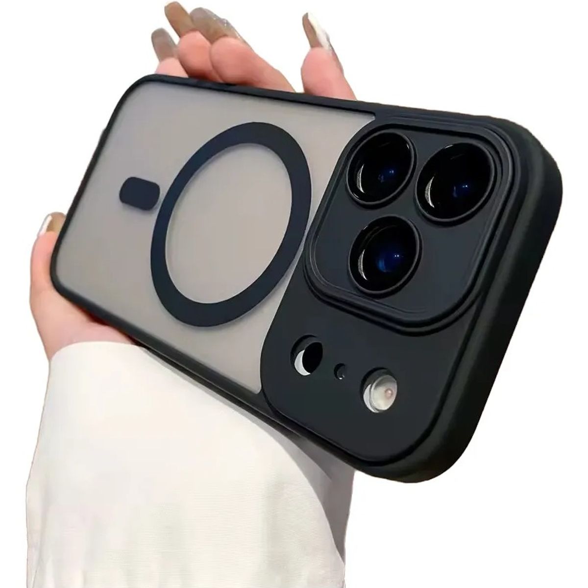 GENERICO - Carcasa Mate Para Iphone 17 Pro Magnética Negro