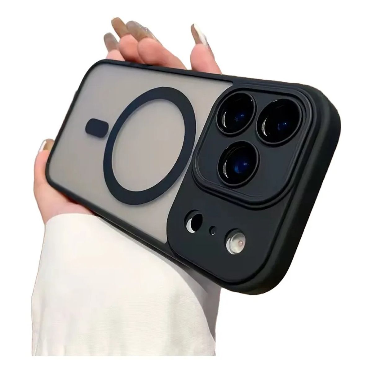 GENERICO - Carcasa Mate Para Iphone 17 Pro Max Magnética Negro