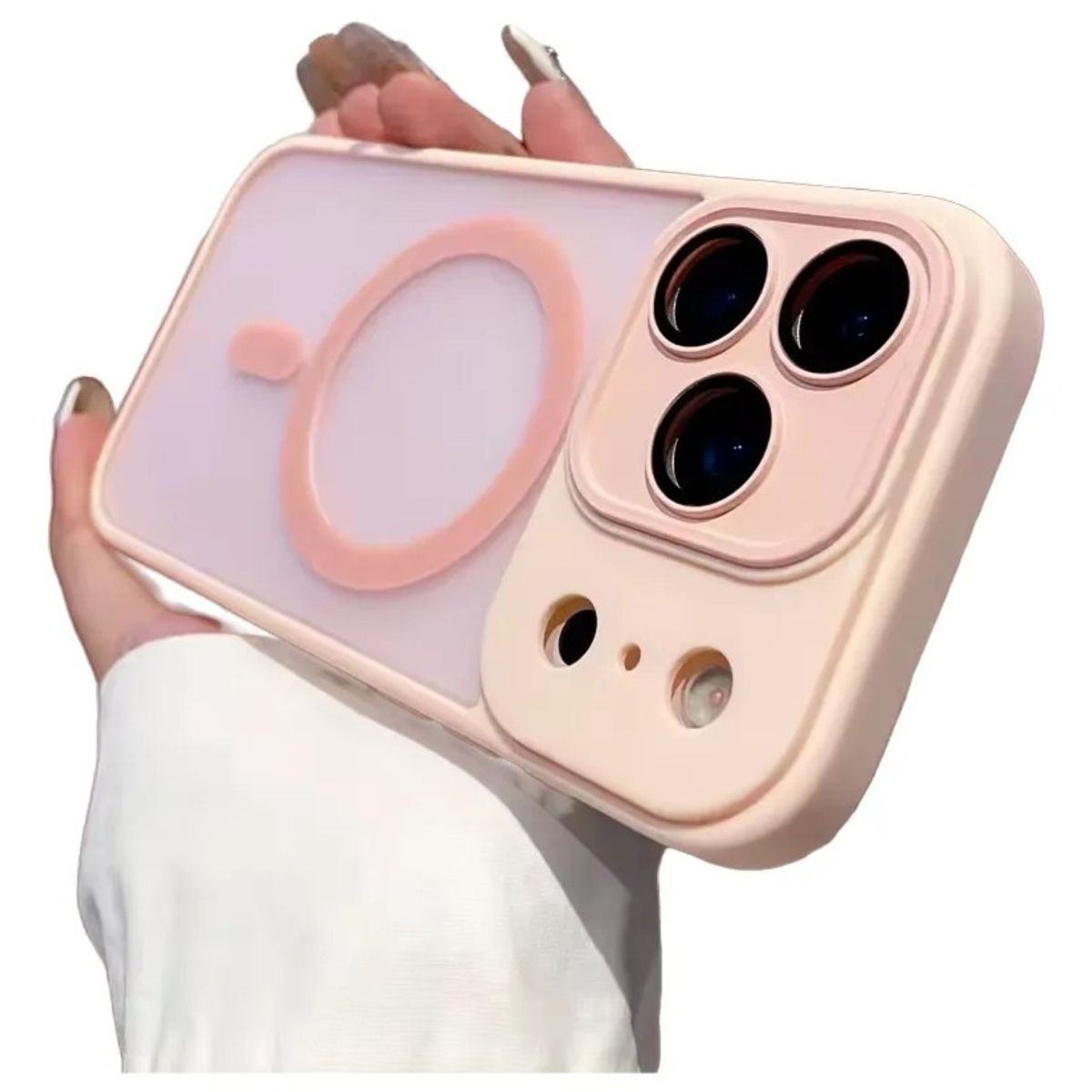 GENERICO - Carcasa Mate Para Iphone 17 Pro Max Magnética Rosado