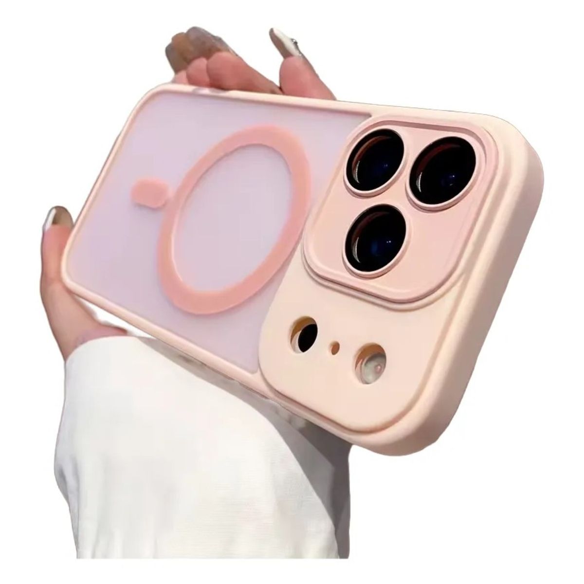 GENERICO - Carcasa Mate Para Iphone 17 Pro Max Magnética Rosado