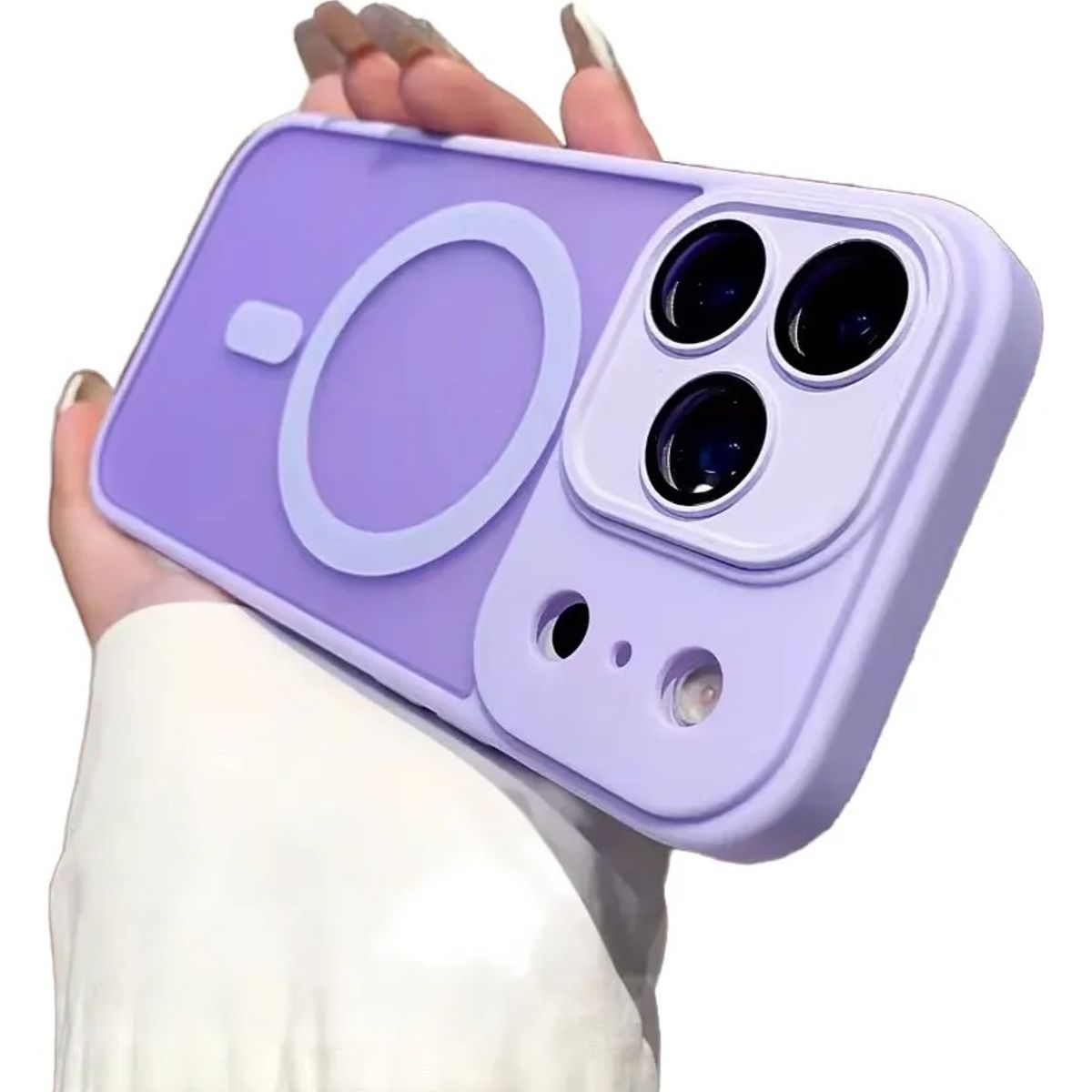 GENERICO - Carcasa Mate Para Iphone 17 Pro Max Magnética Lila