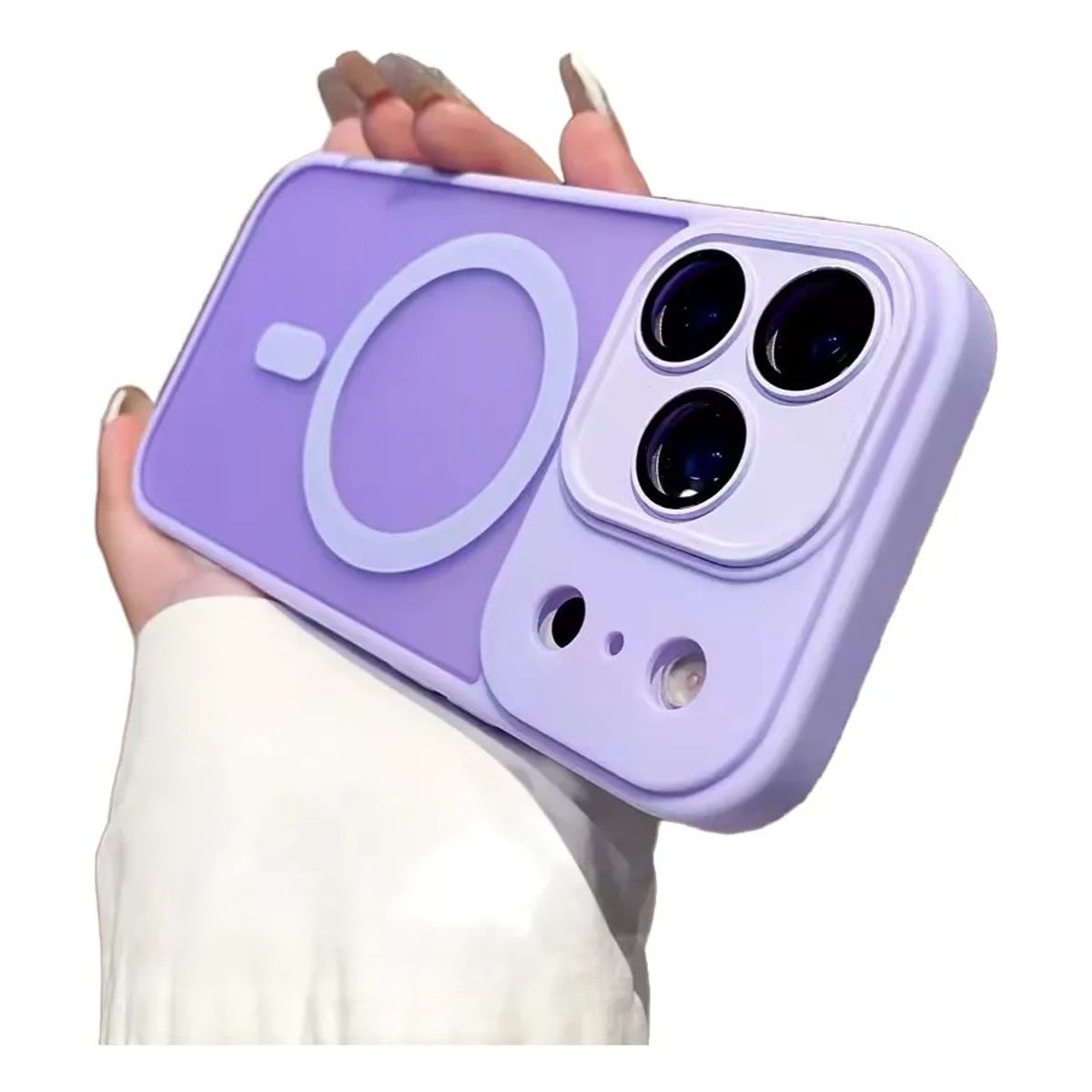 GENERICO - Carcasa Mate Para Iphone 17 Pro Max Magnética Lila