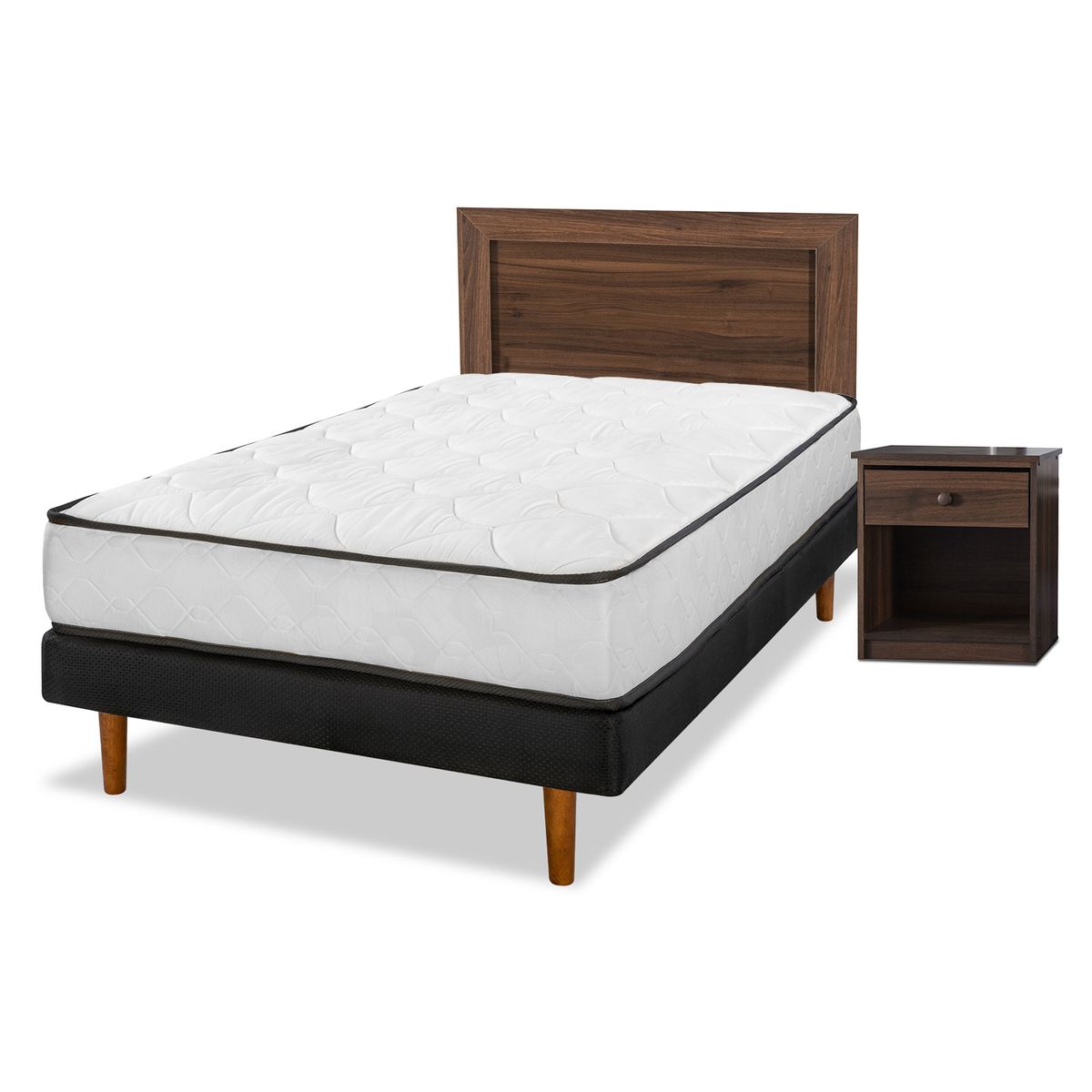 FLEX - Cama Europea New Simple 1.5 Plazas + Set Asturias