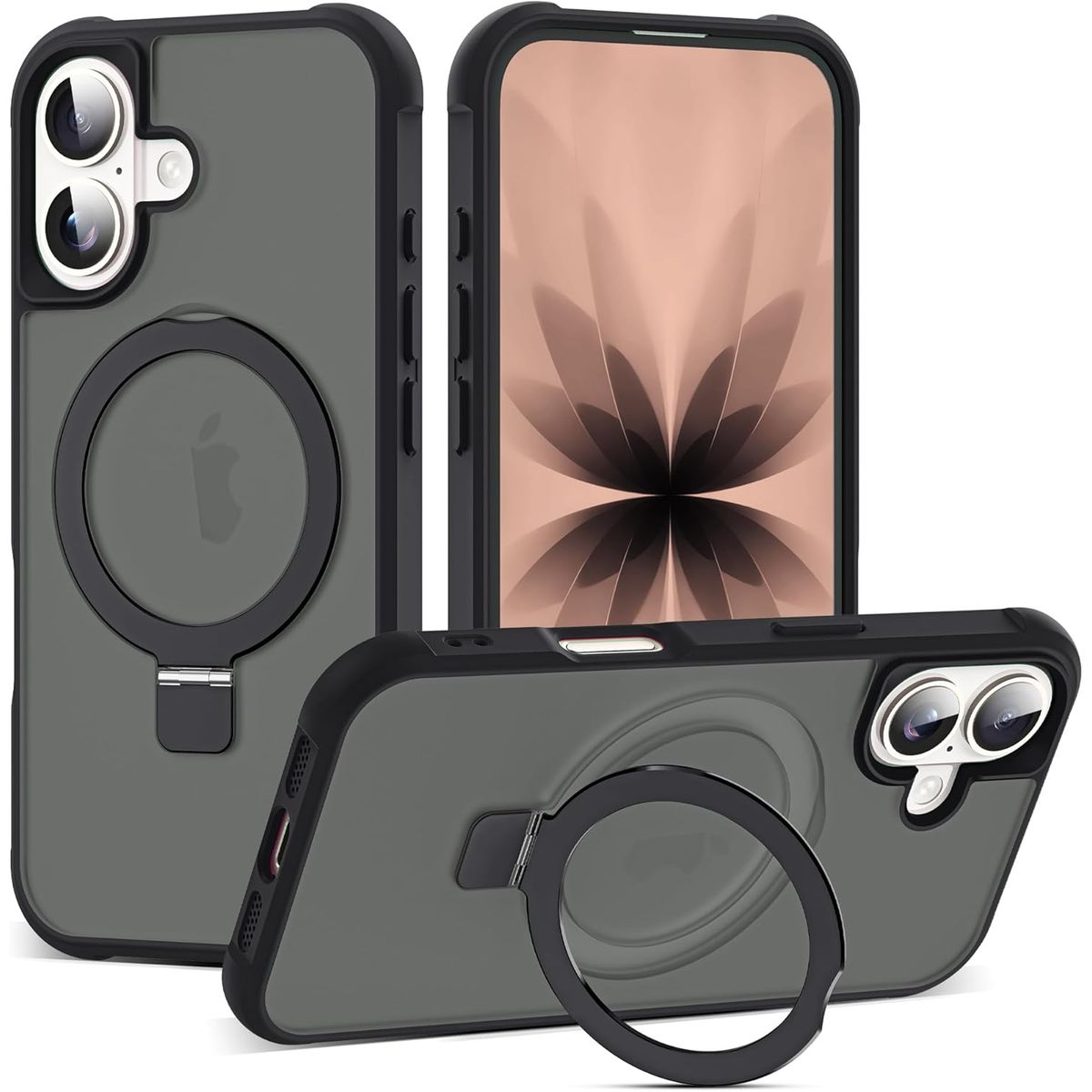 GENERICO - Carcasa Para iPhone 17 Translúcida Magnética Negro