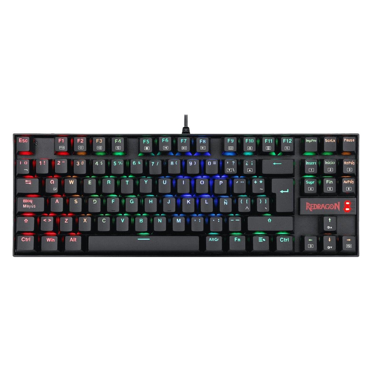 REDRAGON - Teclado Gamer Mecánico Kumara K552Rgb Switch Azul