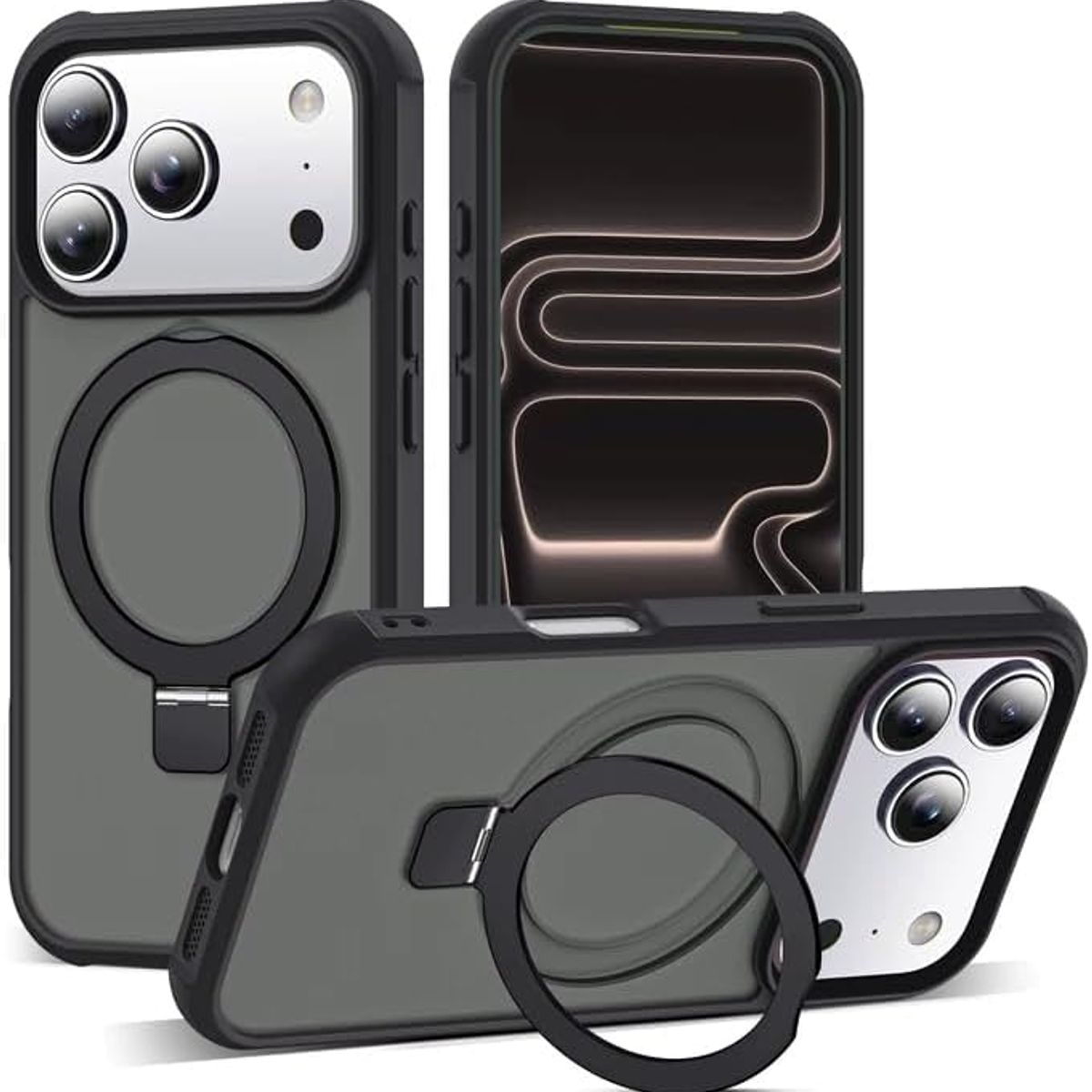 GENERICO - Carcasa Para iPhone 17 Pro Max Translúcida Magnética Negro