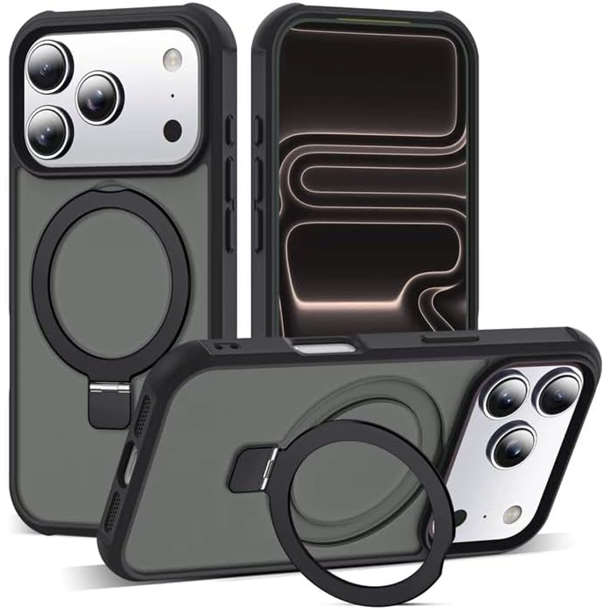 GENERICO - Carcasa Para iPhone 17 Pro Max Translúcida Magnética Negro