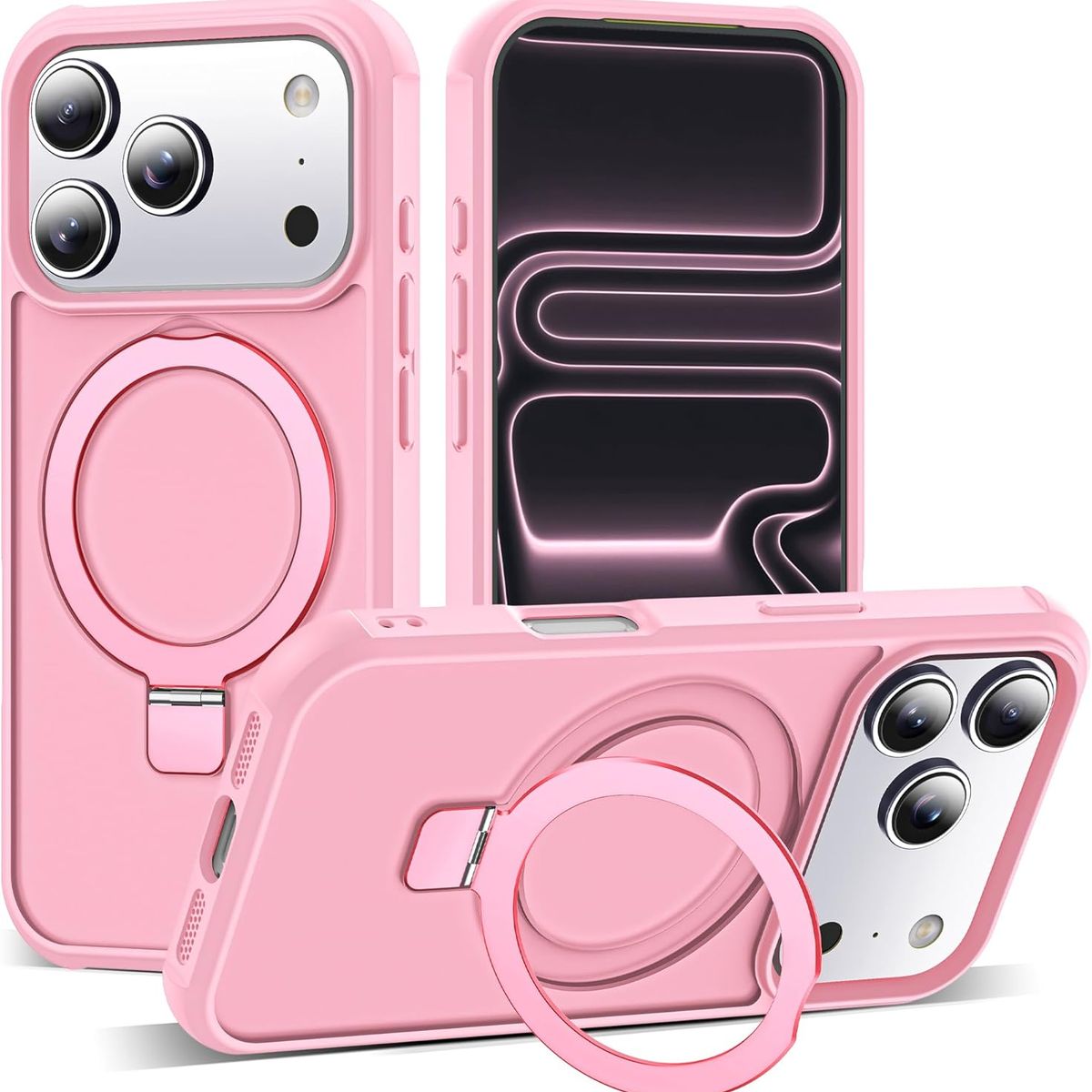 GENERICO - Carcasa Para iPhone 17 Pro Translúcida Magnética Rosado
