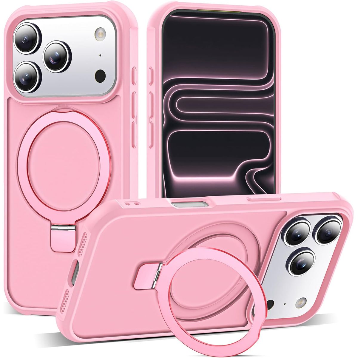 GENERICO - Carcasa Para iPhone 17 Pro Max Translúcida Magnética Rosado