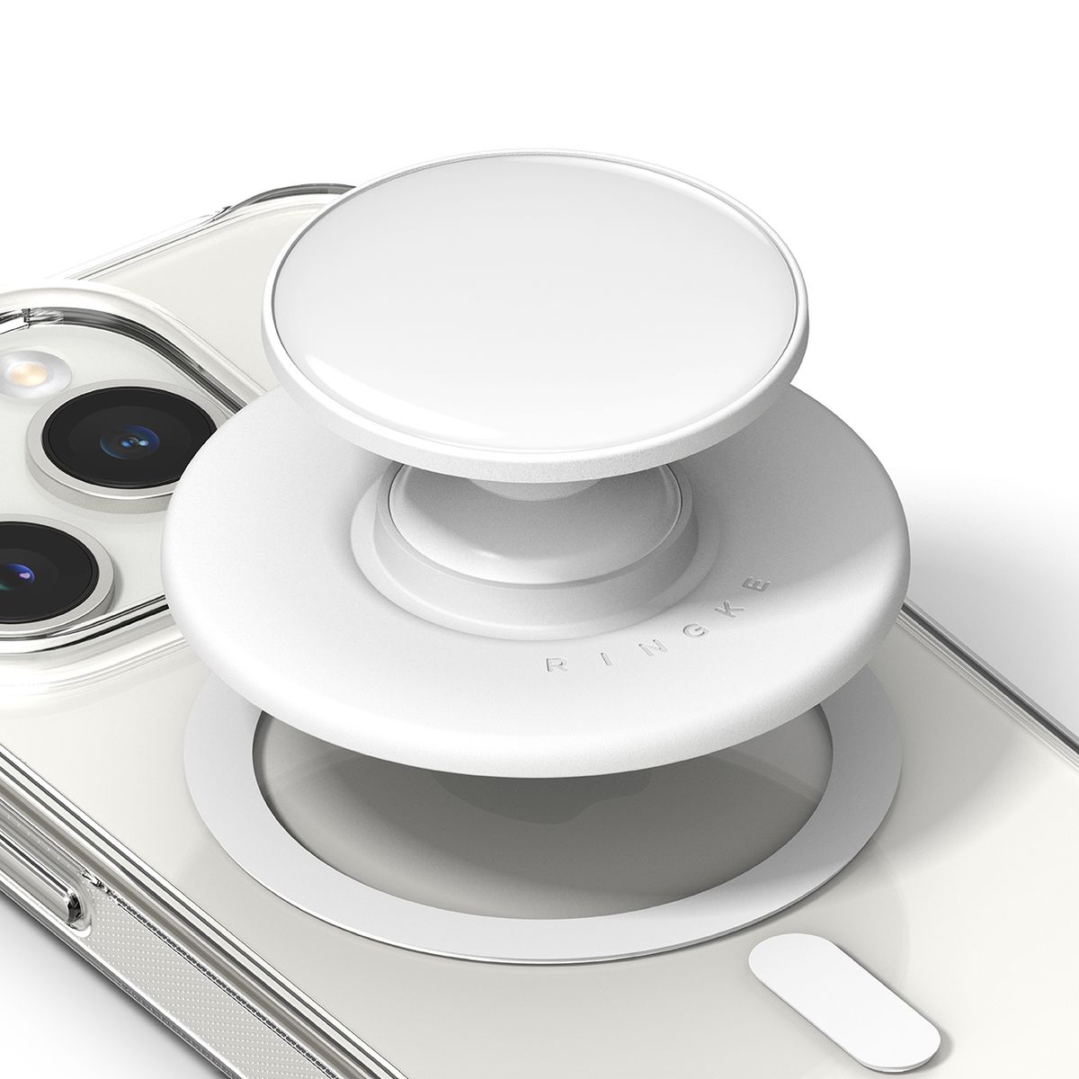 RINGKE - Soporte Magnético Ringke Glossy Tok Para iPhone Samsung Blanco