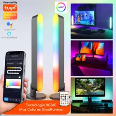 D MOTICA - Pack 2 Lámparas Led Wifi Inteligente Ambiental Mas Colores RGB-IC