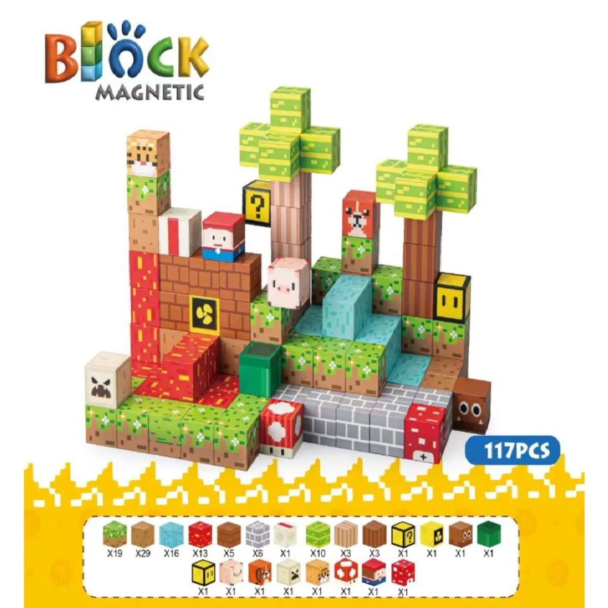 GENERICO - Cubo Magnético Animal 117 Pcs Juguete Taller Sin Fronteras