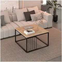 HOMER DESIGN - Mesa De Centro Minimalista Con Cubierta De Melamina 15 Mm