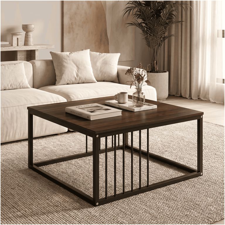 Mesa De Centro Minimalista Con Cubierta De Melamina 15 Mm