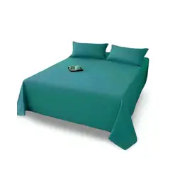 GENERICO - Juegos de Sábanas de POLIALGODON 1/5 TURQUESA