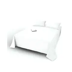 GENERICO - Juegos de Sábanas de POLIALGODON SUPER KING BLANCO