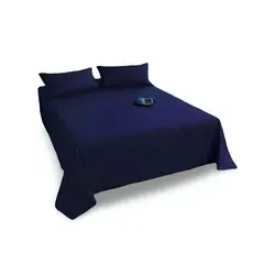 GENERICO - Juegos de Sábanas de POLIALGODON 2/5 AZUL