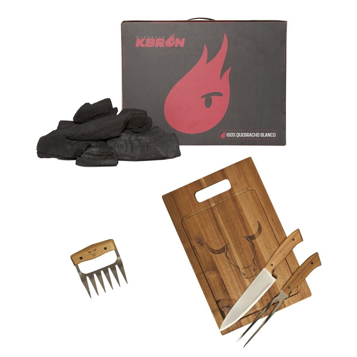 WAYU - Combo Parrilla 272 Wayu  3Kg Carbon Vegetal Kbron