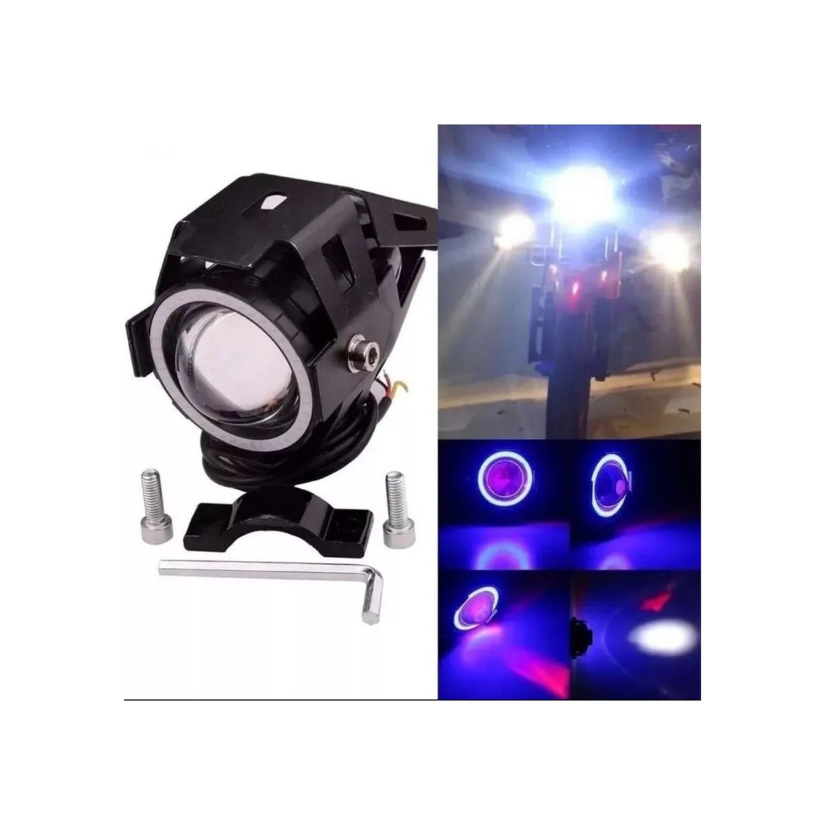 GENERICO - Neblineros led ojo de angel para motos bicimotos Scooter