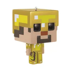 FUNKO - Pop Minecraft Steve Con Armadura De Oro Adorno de Navidad
