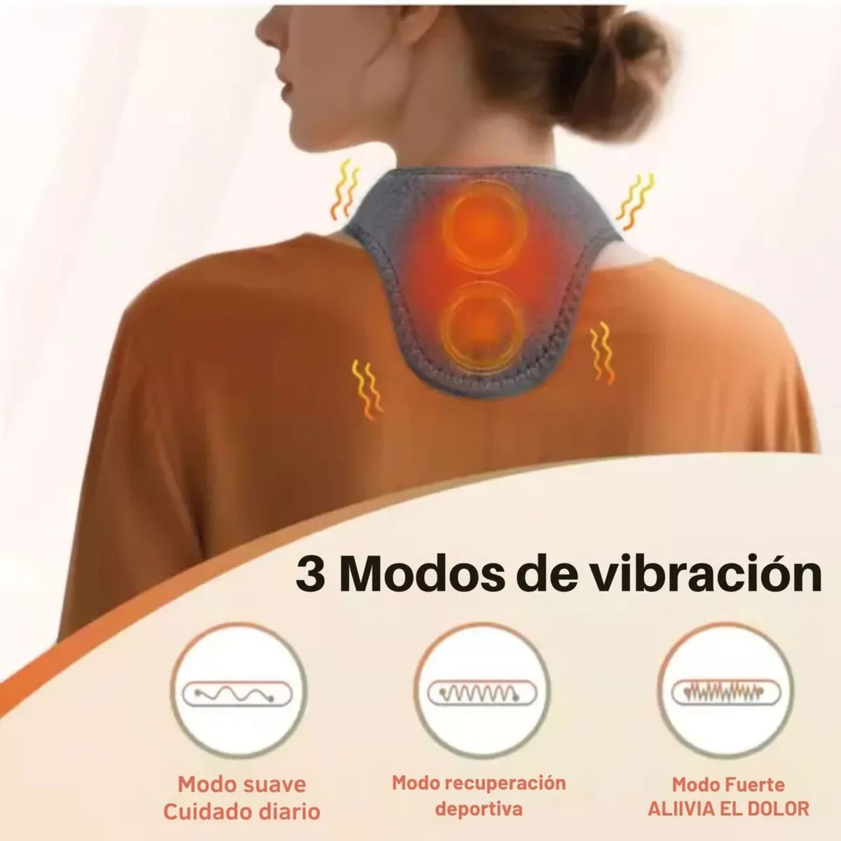 GENERICO - Masajeador para Terapia de Calor y Vibración para Dolor Cervical Rigidez y Estrés