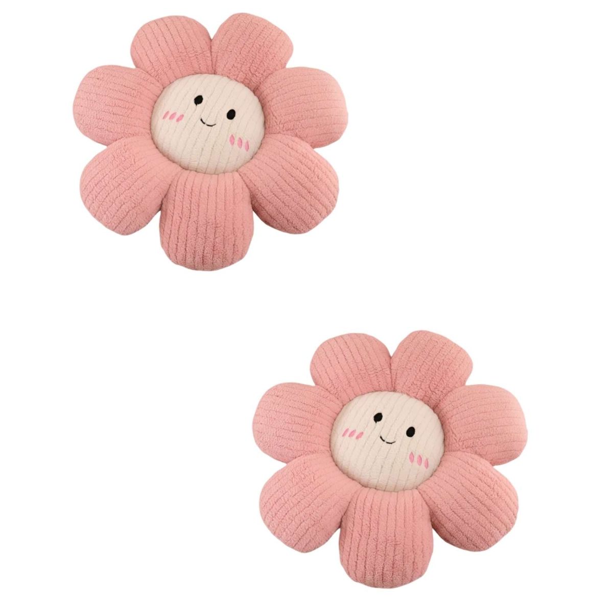 GENERICO - SET DE 2 COJINES DECORATIVO FLOR KAWAII 25CM ROSA