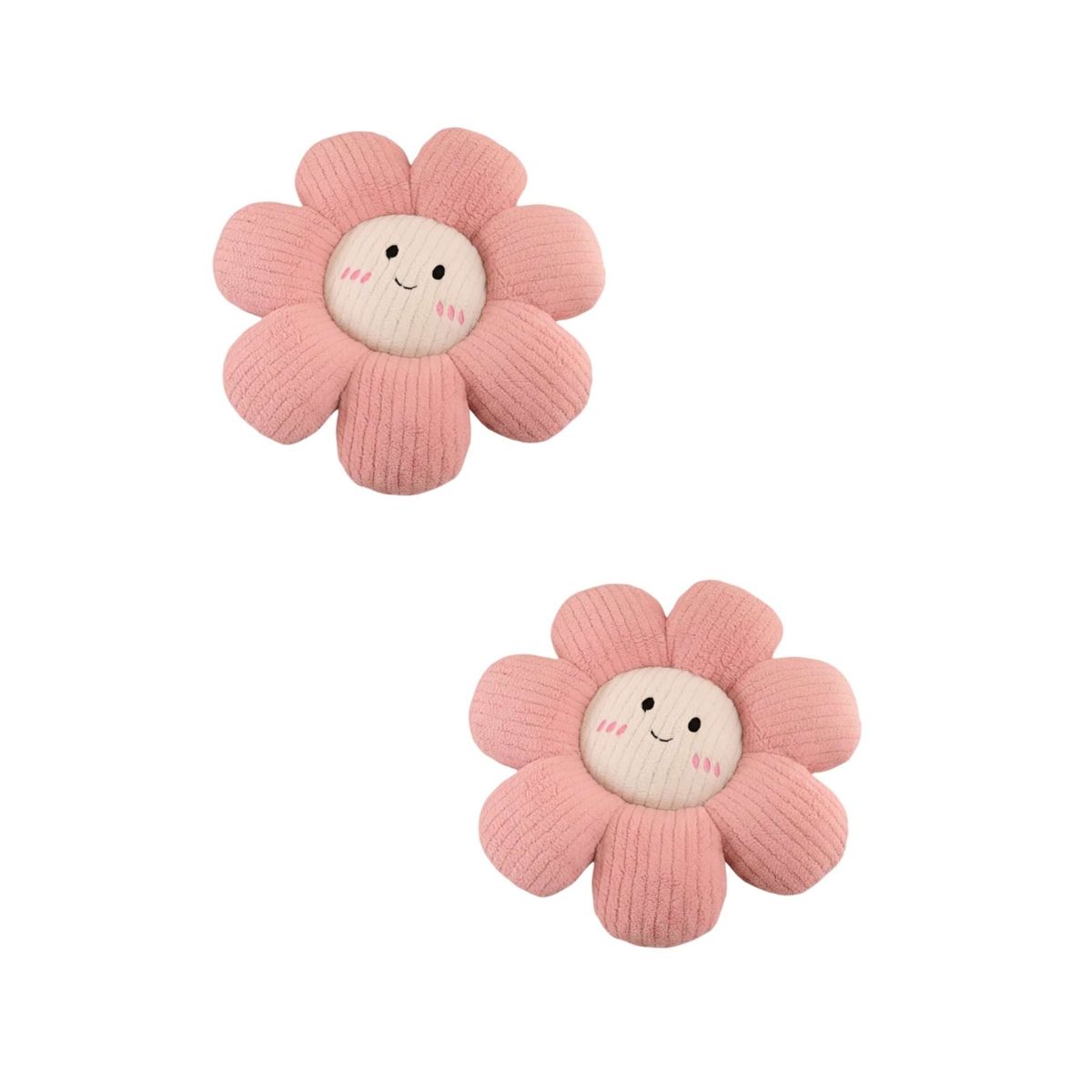 GENERICO - SET DE 2 COJINES DECORATIVO FLOR KAWAII 25CM ROSA