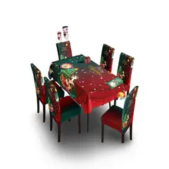 GENERICO - MANTEL DE NAVIDAD MAS 6 FUNDAS DE SILLAS