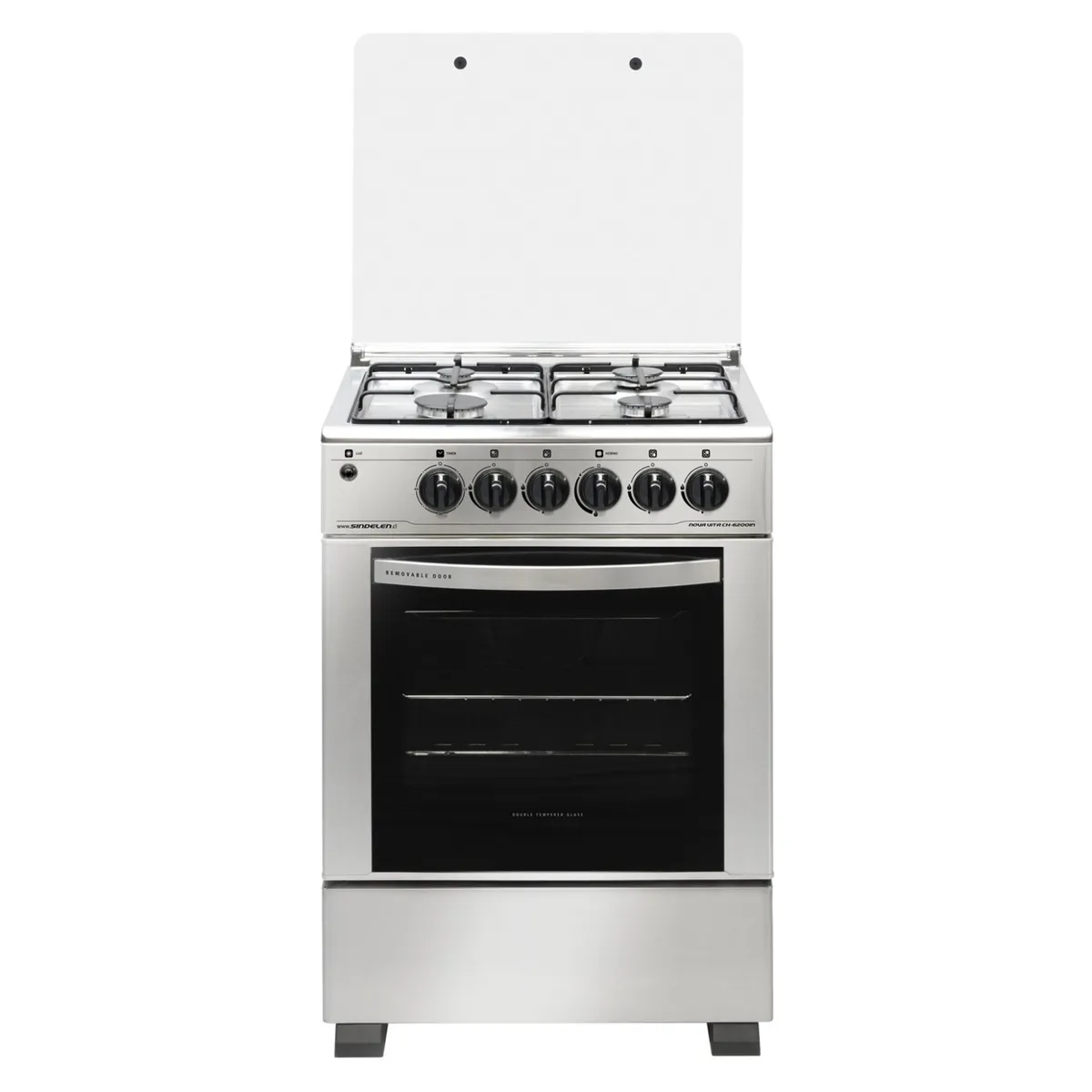 SINDELEN - Cocina 4 Quemadores Horno De  67.2 Lt Gas Licuado Ch-6200In Sindelen