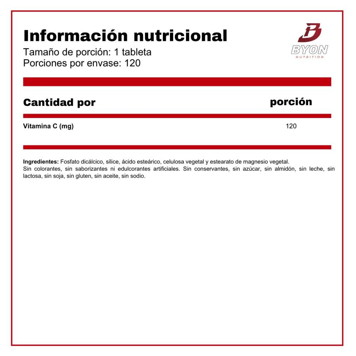 LANDERFIT - Vitamina C 1000mg 120 tabletas