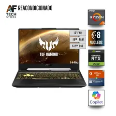ASUS - Notebook TUF A15 Ryzen 5 16GB 512GB RTX2050 Win11+Office Reacondicionado Profesional