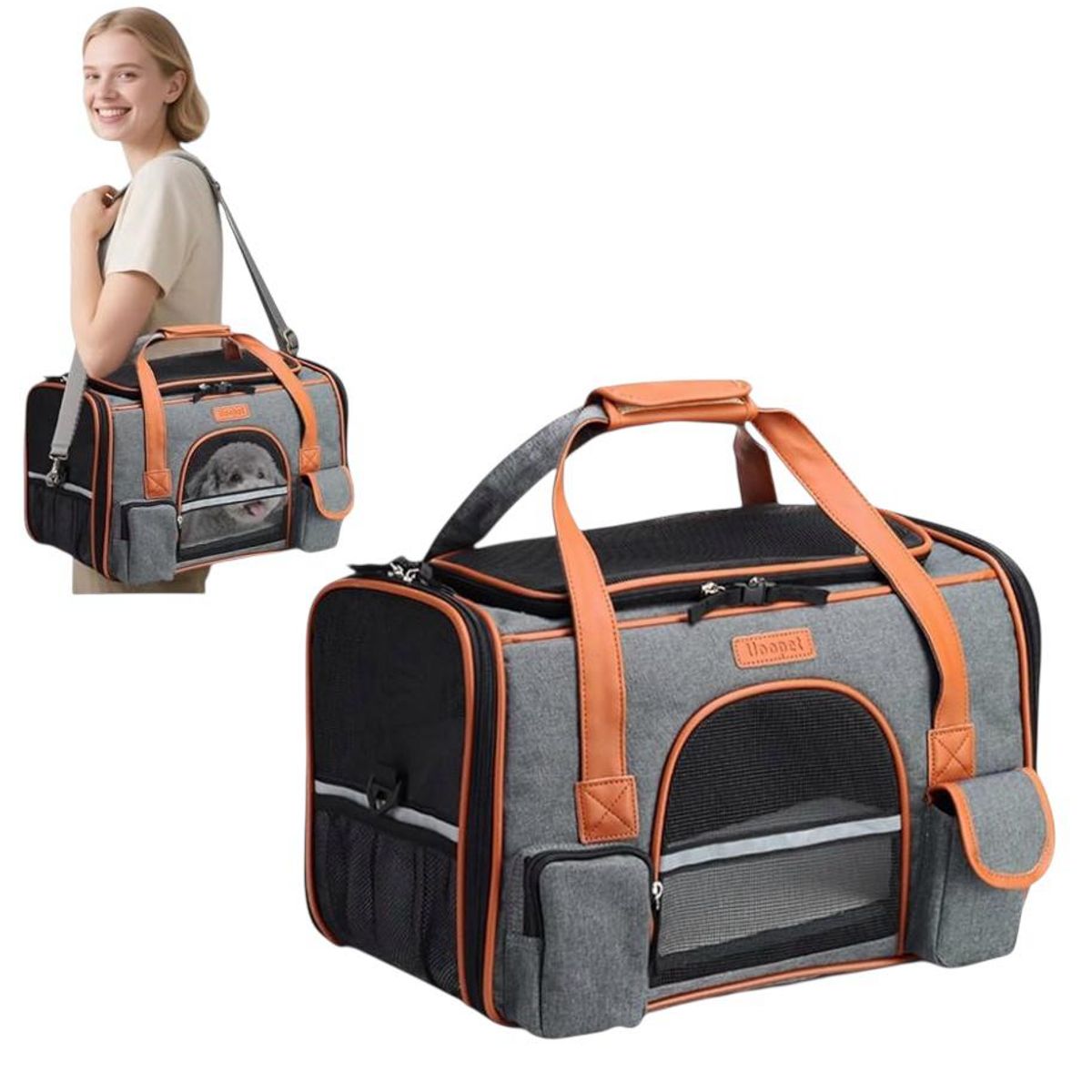 GENERICO - Bolso Elegante Transportador Para Mascotas Perros Gato L
