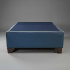BLOCCARE - Base de Cama 1.5 Plaza Box 30 cm L200 (Gris)- Con Patas de Madera 11 cm (Con Refuerzo)
