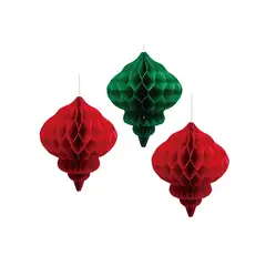 GENERICO - Colgantes de papel 3pcs 14x17cm color aleatorio