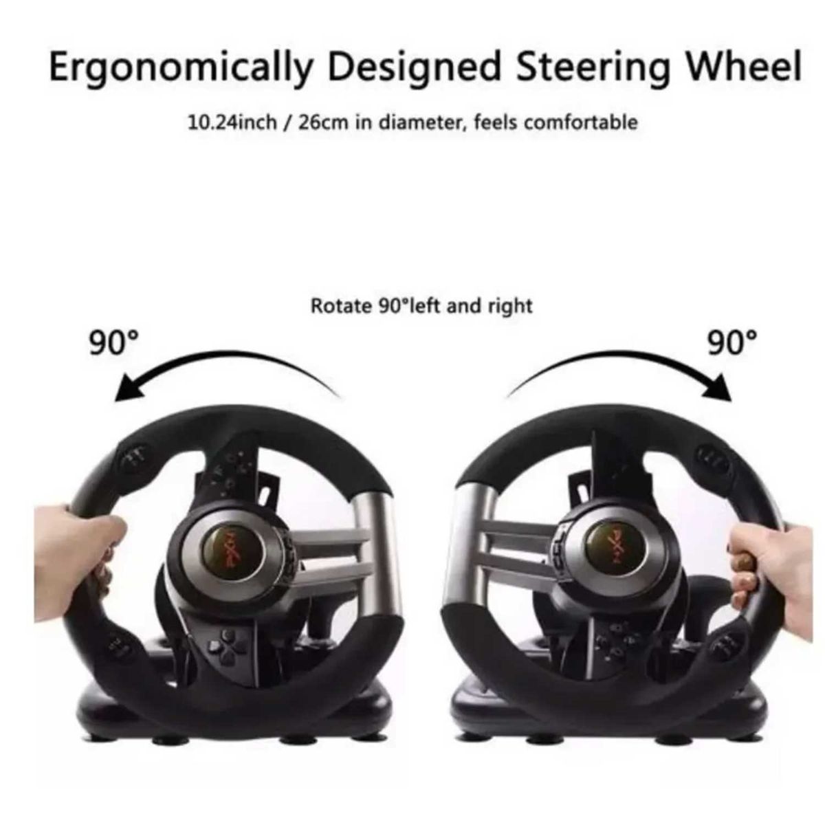 MOVI - Volante simulador con pedales para pc ps3 ps4 x-series xls switch