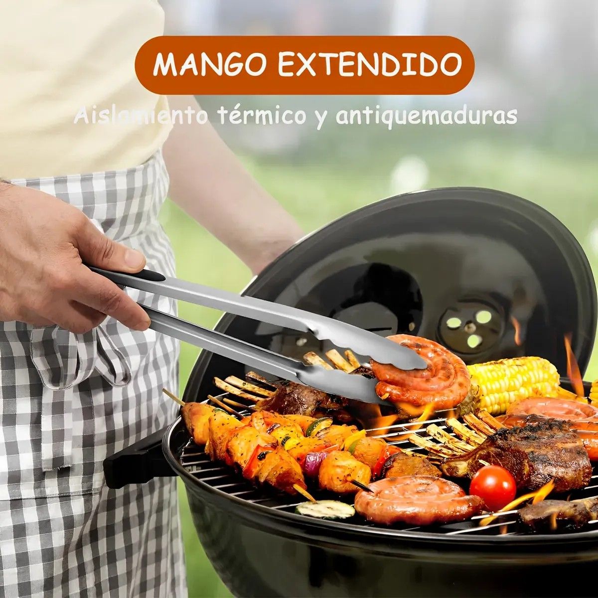 KUANGYE - 2 Pinzas Tenazas Chef Para Pan Ensalada Carne Asada
