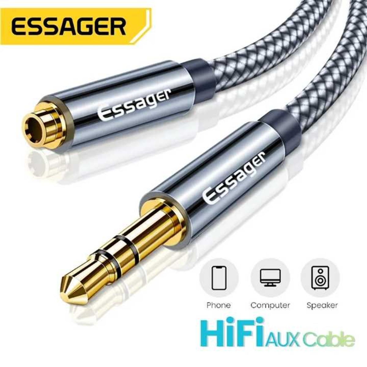 GENERICO - Cable extensor de audio 2m ESSAGER