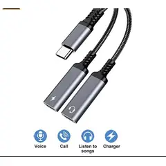 GENERICO - Cable de carga rapida 60 W y audio tipo C adaptador