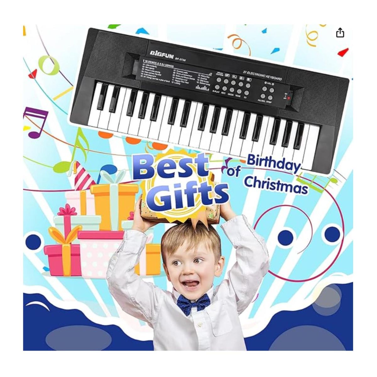 GENERICO - Juguete Piano Teclado Musical Con 37 Teclas Sonidos Mic