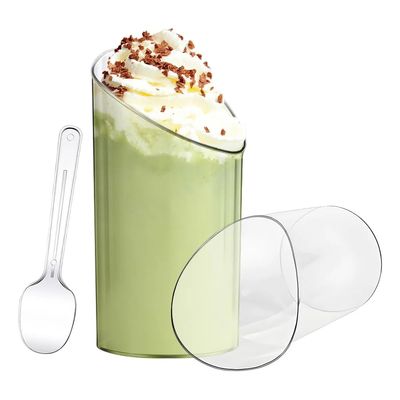 Imagen 2 del producto 50 Vasos + Cucharas De Acrílico 65ml Postres Pocillo Shot(Transparente)