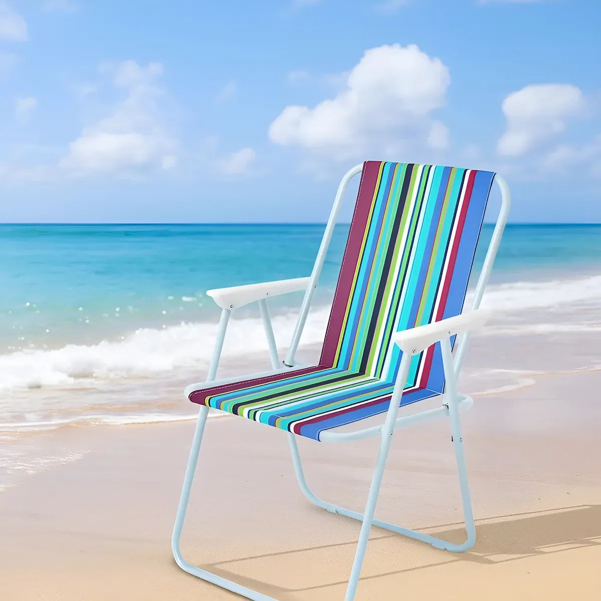 SUPERCENTER - Silla Playa Camping Piscina Verano Plegables Coloresfranja de color