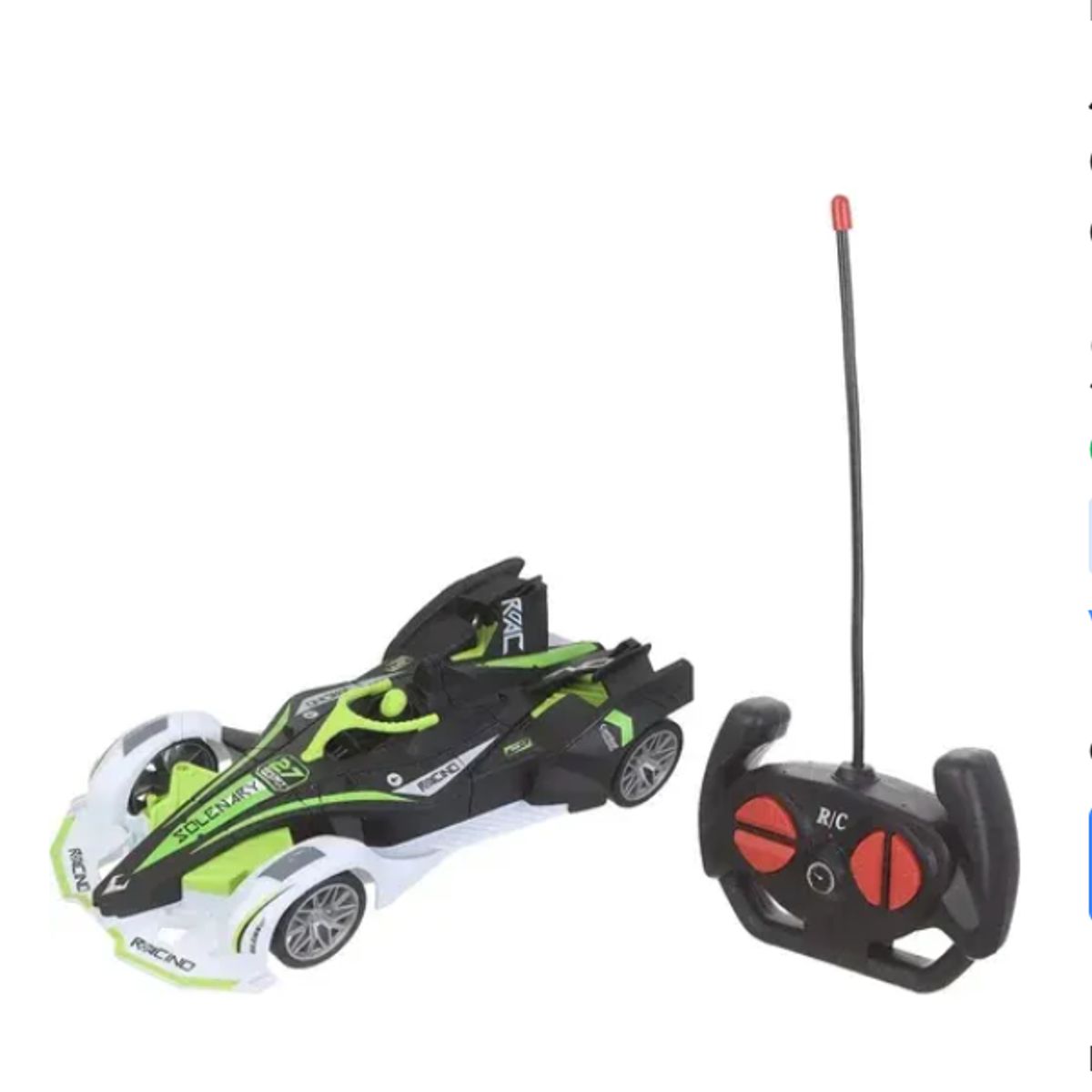 GENERICO - Auto Carrera F1 Radio Control Remoto Luz Verde Lima Carro F1