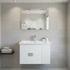 GENERICO - Mueble vanitorio blanco 58x45.5x48 cm con espejo Casa VIVA