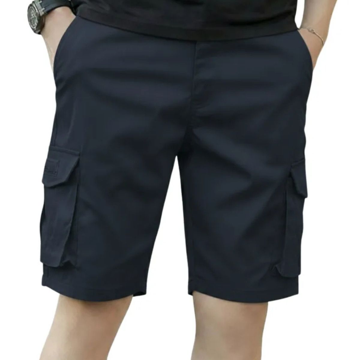 LOOK SHOP - Short Bermuda Cargo Hombre Pantalón Corto Bolsillos K33