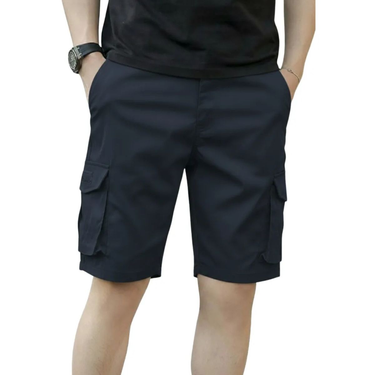 LOOK SHOP - Short Bermuda Cargo Hombre Pantalón Corto Bolsillos K33