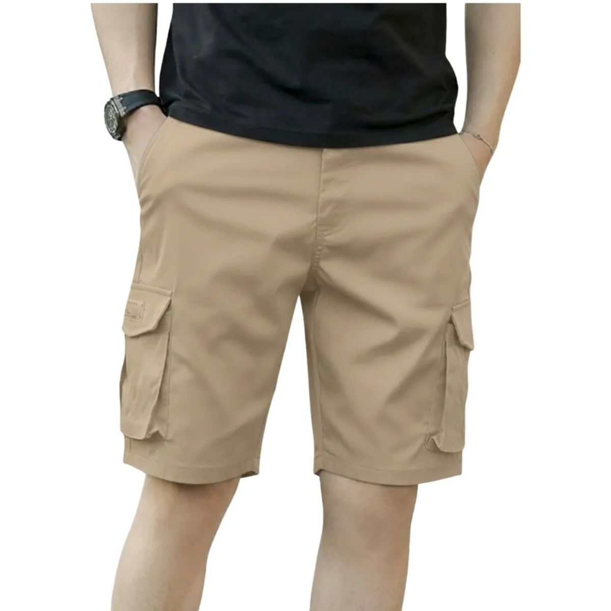 LOOK SHOP - Short Bermuda Cargo Hombre Pantalón Corto Bolsillos K33