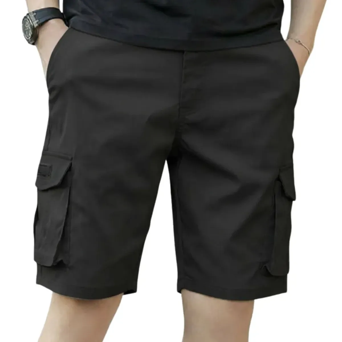LOOK SHOP - Short Bermuda Cargo Hombre Pantalón Corto Bolsillos K33