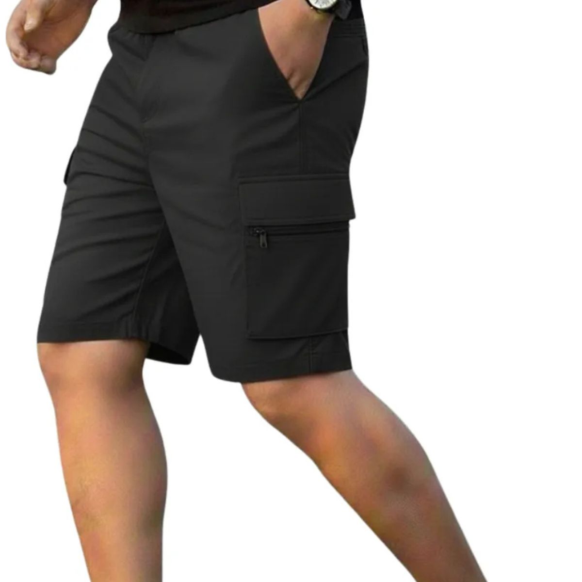 LOOK SHOP - Short Bermuda Cargo Hombre Pantalón Corto Bolsillos K33