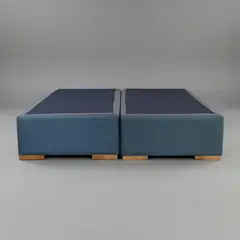 BLOCCARE - Base de Cama King Box 30 cm (Gris)- Con Pata de Madera 4.5 cm (Con Refuerzo)