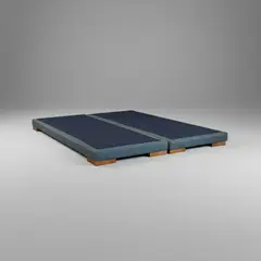 BLOCCARE - Base de Cama Super King Box 8 cm (Gris)- Con Pata de Madera 4.5 cm (Con Refuerzo)